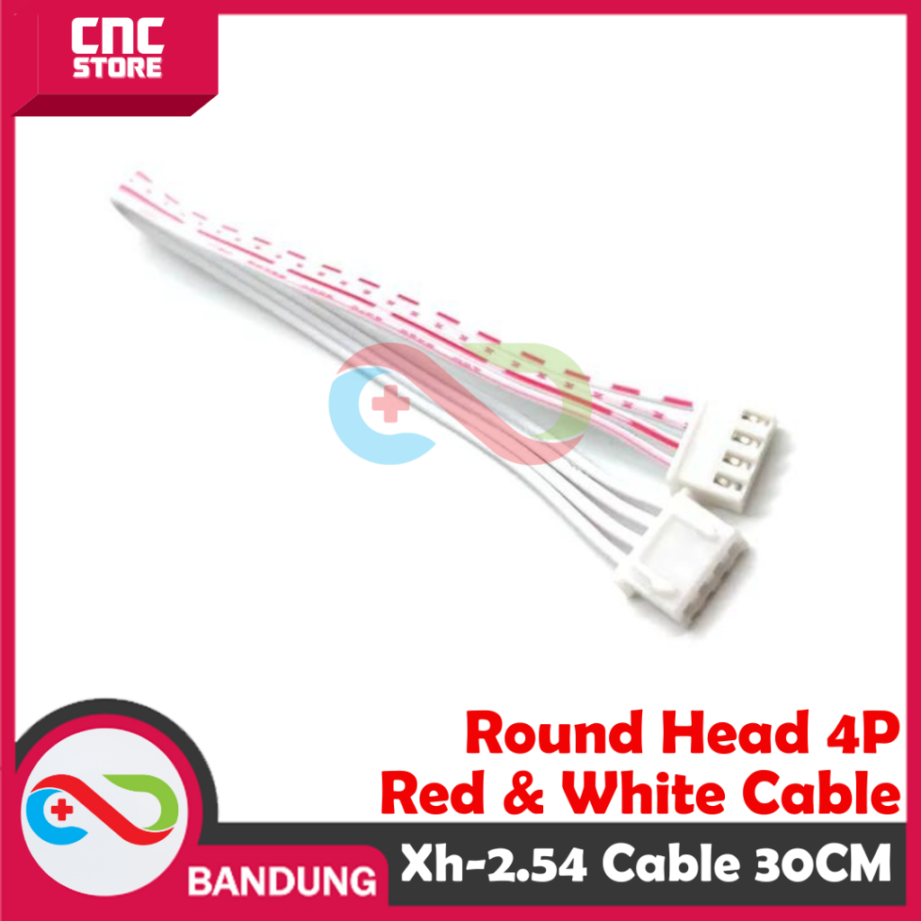 XH-2.54 4P DOUBLE-HEAD 4P RED AND WHITE CABLE 30CM