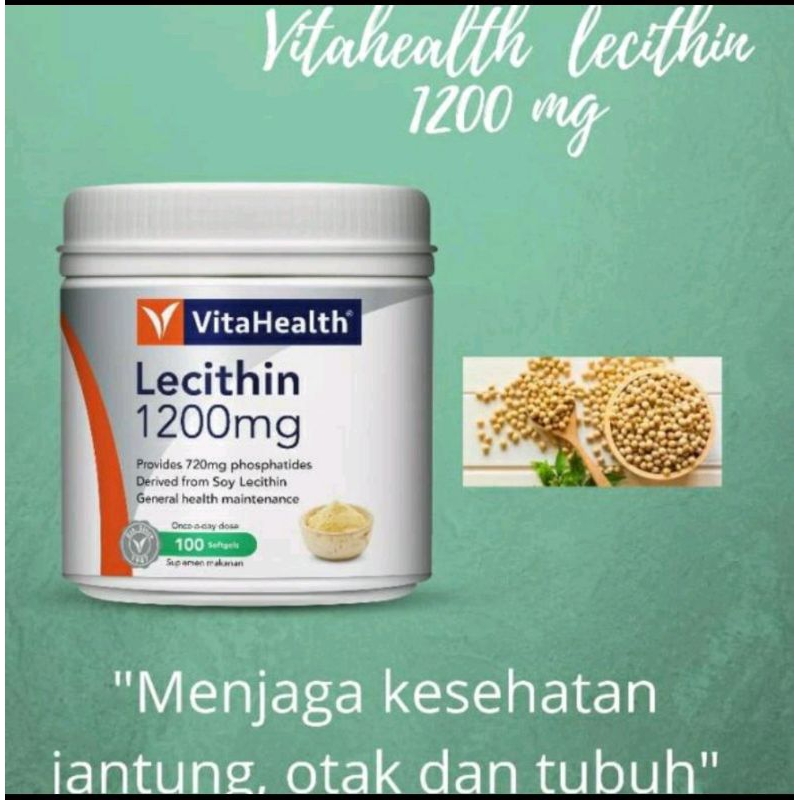 Vitahealth_Canada Lecithin Softgel isi 100 untuk Kolestrol dan fatty liver