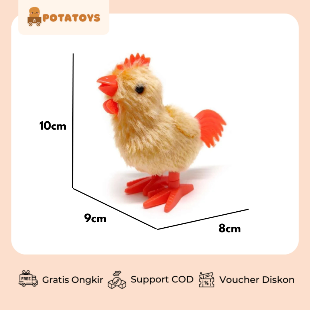 [ Potatoys ] Mainan Anak Bayi Ayam Putar / Mainan Ayam Berjalan / Mainan anak ayam patok lucu