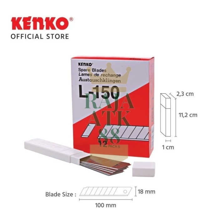 

Cutter Blade Refill Isi Pisau Pemotong Joyko L150 / L-150 1 Tube 5 Pcs