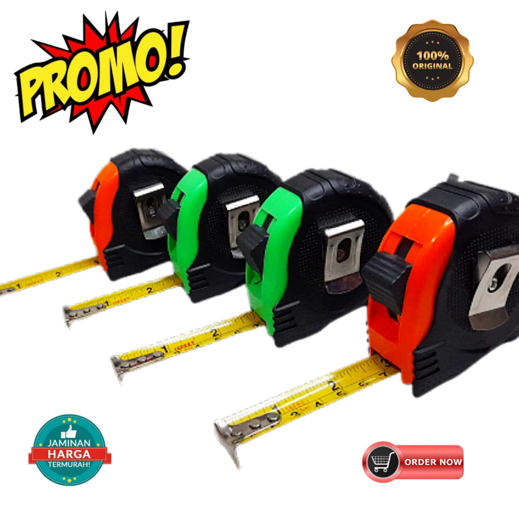 Meteran Karet 5m Meter / Meteran Tukang Bangunan 5m Alat Pengukur Bangunan