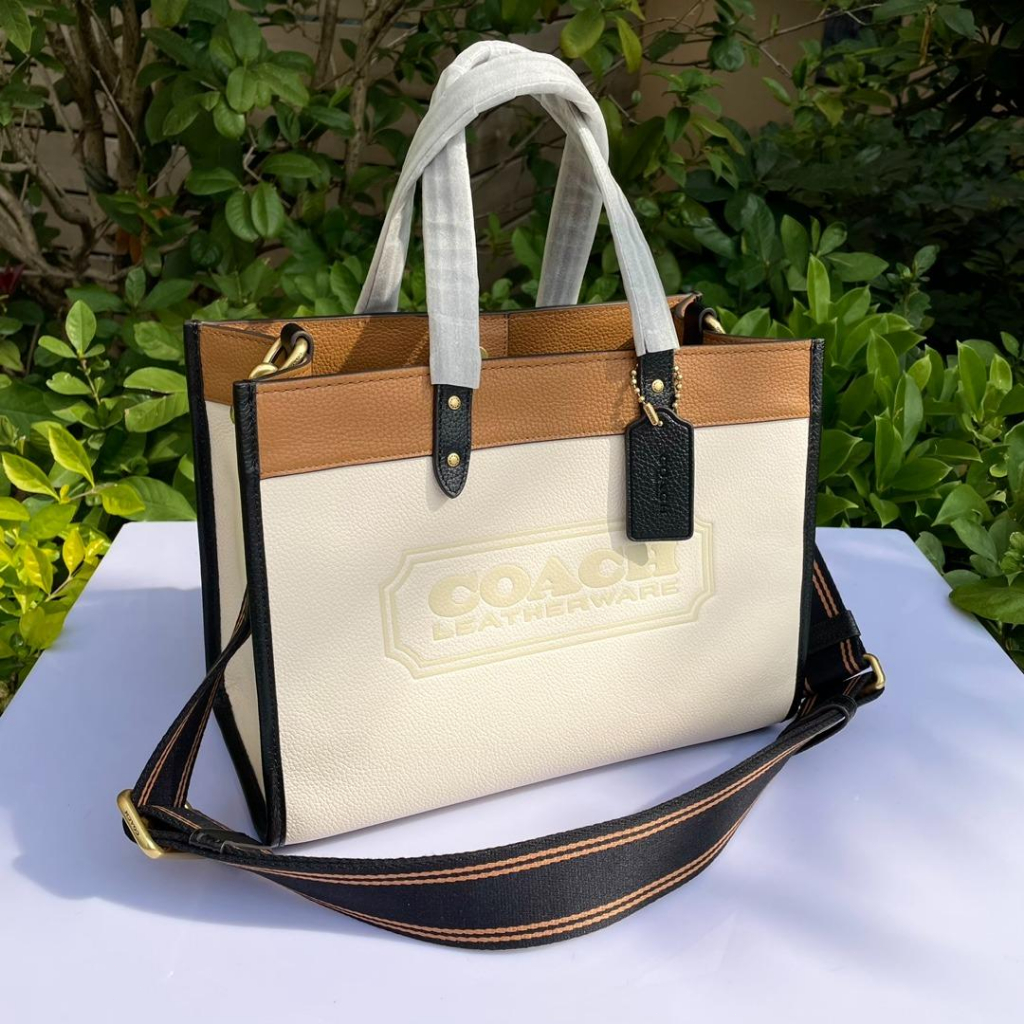 COACH C0777 C2004 Field30 color combination full leather Tote Tote head lychee grain cowhide, soft and textured, handmade exquisite, with dust bag