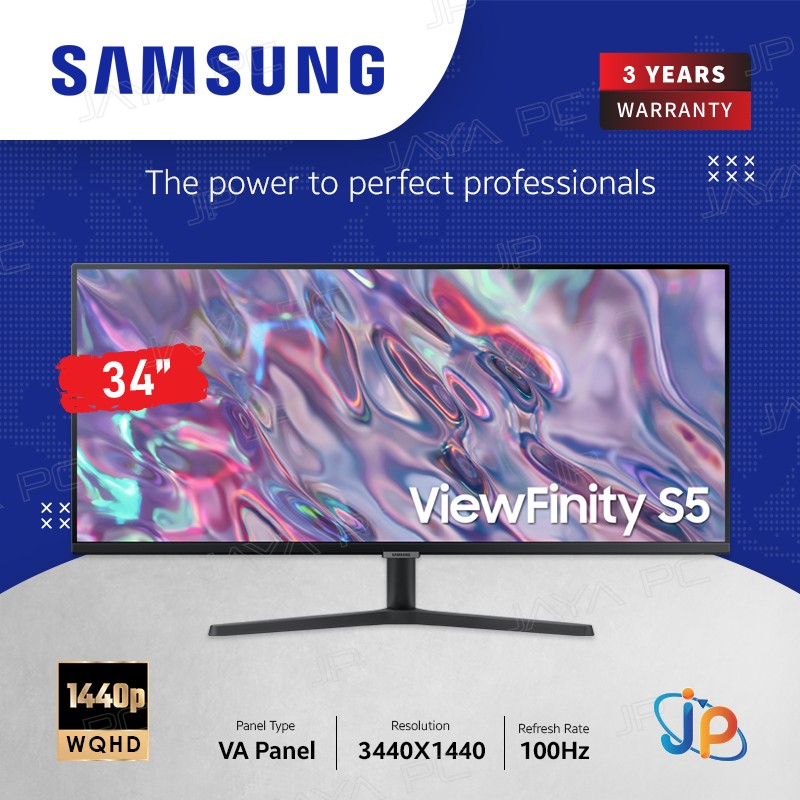 Monitor Samsung LED ViewFinity S5 S34C500 - WQHD 34" Inch
