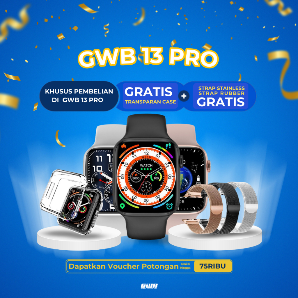 GWB 13 PRO Premium Smartwatch Wireless Charging [FREE STRAP]