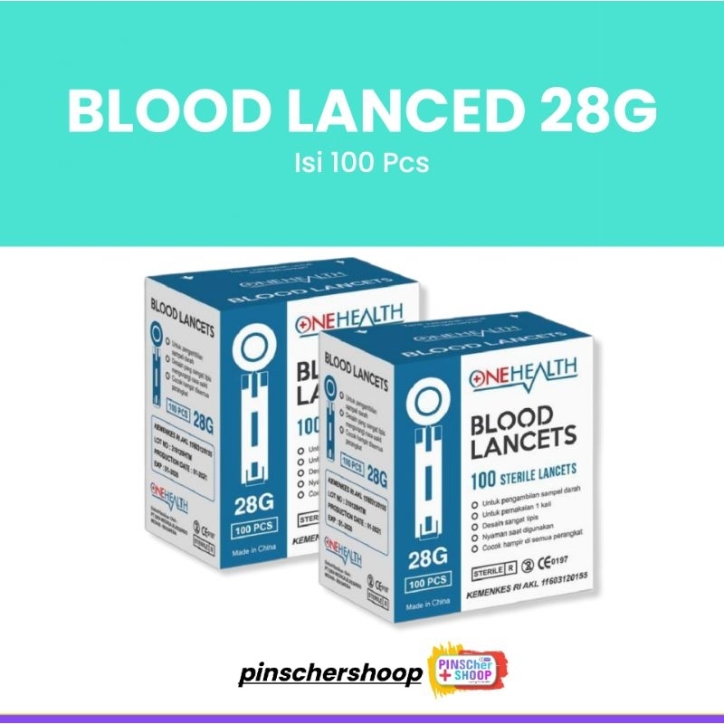 Blood Lancet 28 G Onehealth / Gea Isi 100 Pcs