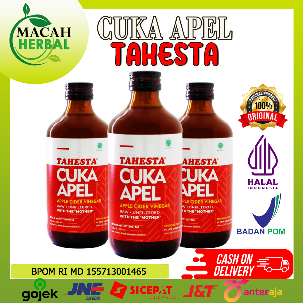 

CUKA APEL TAHESTA 320ML/TAHESTA CUKA APEL/APPLE CIDER VINEGAR ORIGINAL