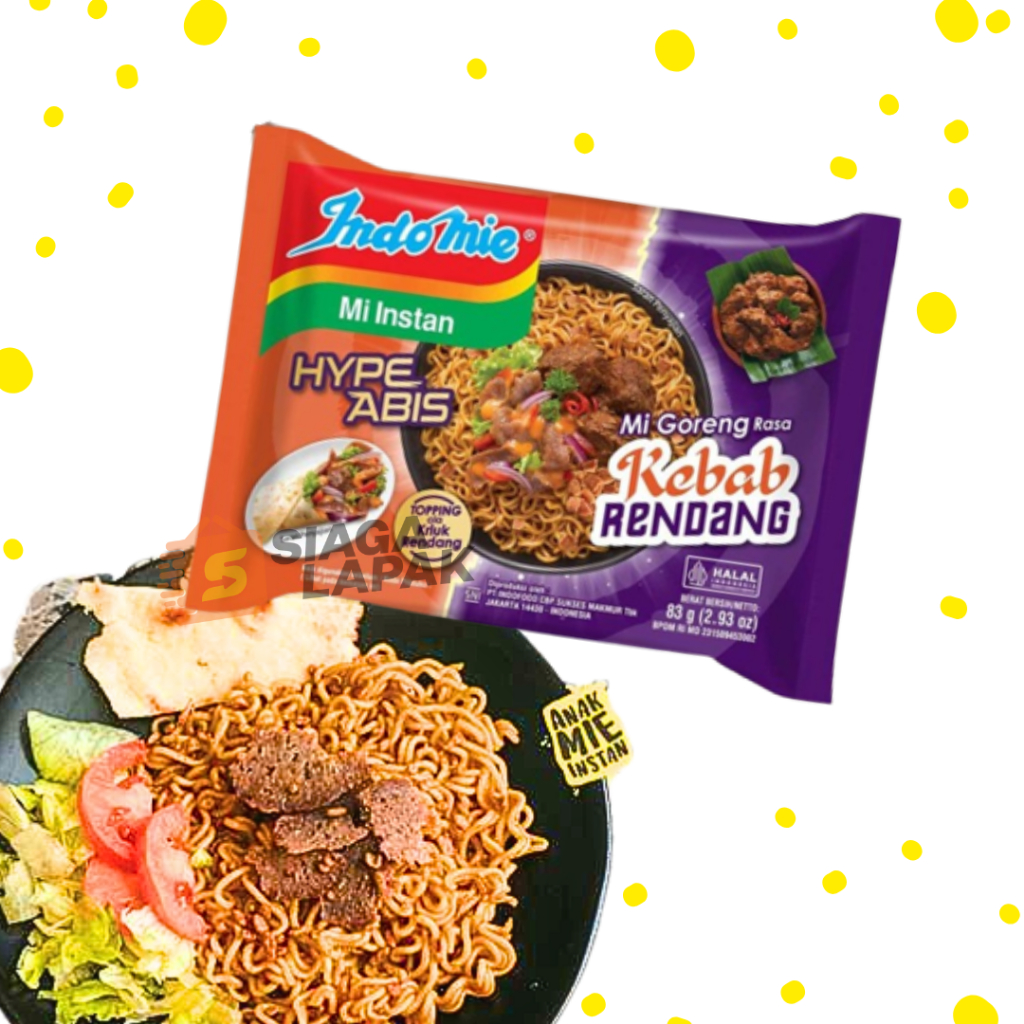 Indomie Kebab Rendang 83gr Mie Goreng Hype Abis