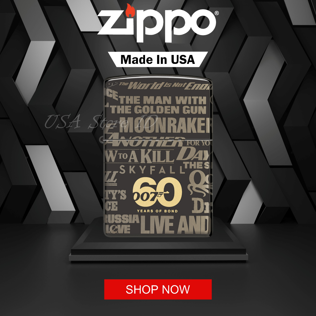 Zippo James Bond 007 60th Anniversary Collectible 48576 Original Made In USA