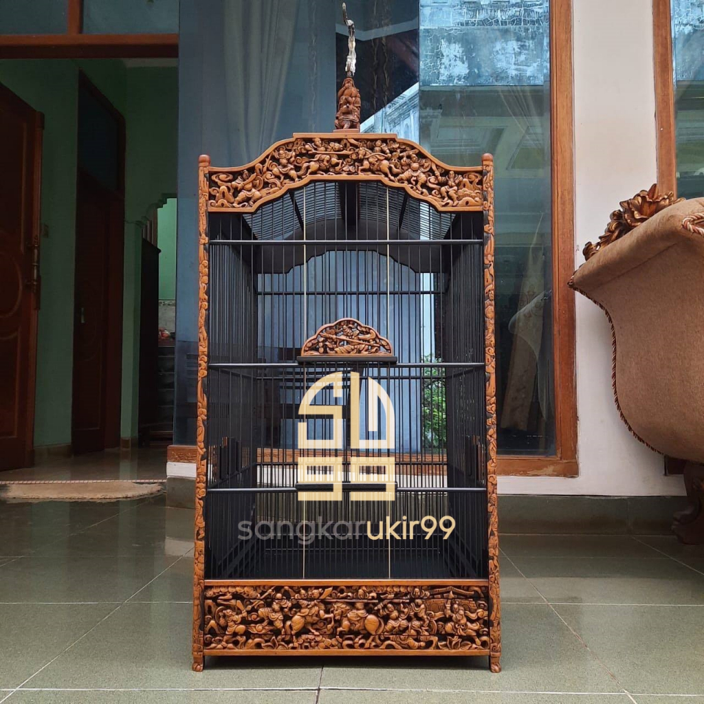 Sangkar Kotak, Sangkar Kotak Ukir, Sangkar Ukir