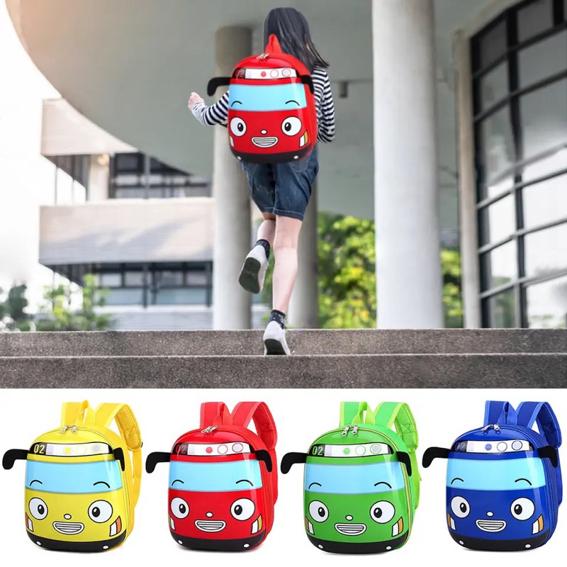 Tas Ransel Sekolah Anak Laki Laki Model Tayo Backpack Model Bus Tayo