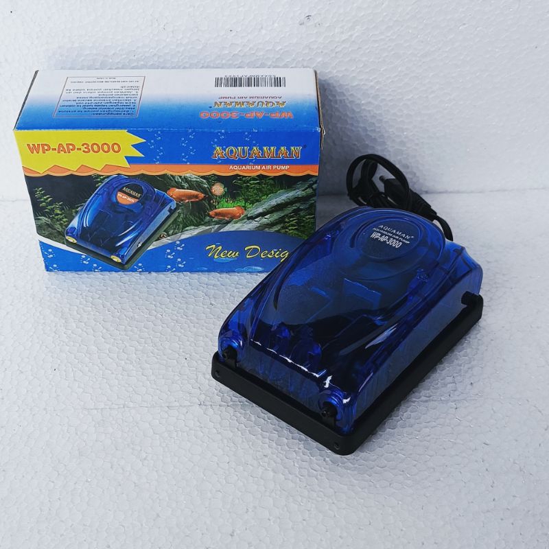 AQUAMAN WP AP 3000 mesin pompa gelembung udara aerator aquarium airpump 2 lubang air pump kolam akuarium