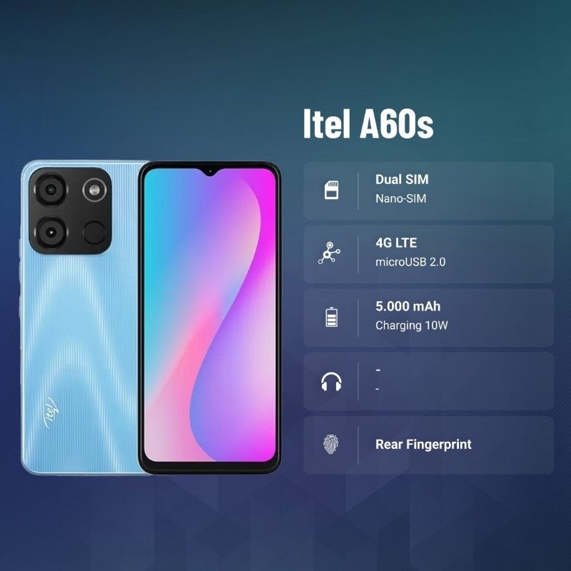 itel A60s Ram 8 (4GB+4GB) 5000mAh octacore