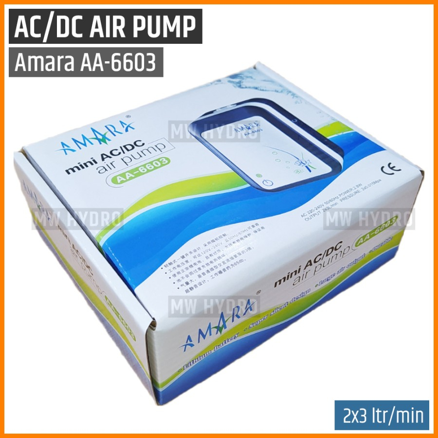 AMARA AA-6603, Air Pump AC/DC, Aerator / Pompa Udara