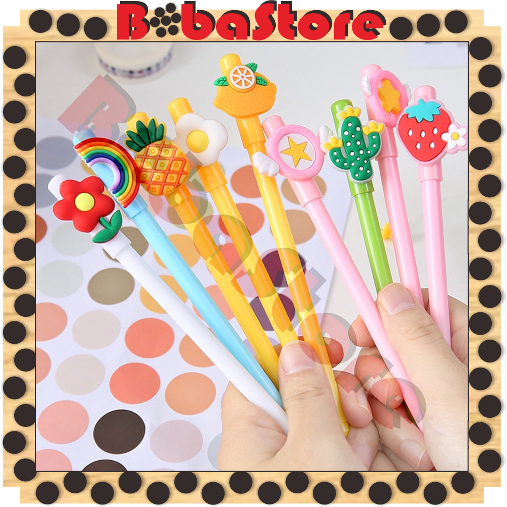 

⭐Bobastore⭐ Pulpen Gel Karakter Kartun Buah Pena Karakter 3D 0.5mm Lucu Pen Cute Student Japanese Alat Tulis Kantor Sekolah Tinta Cair Ujung Lancip S070