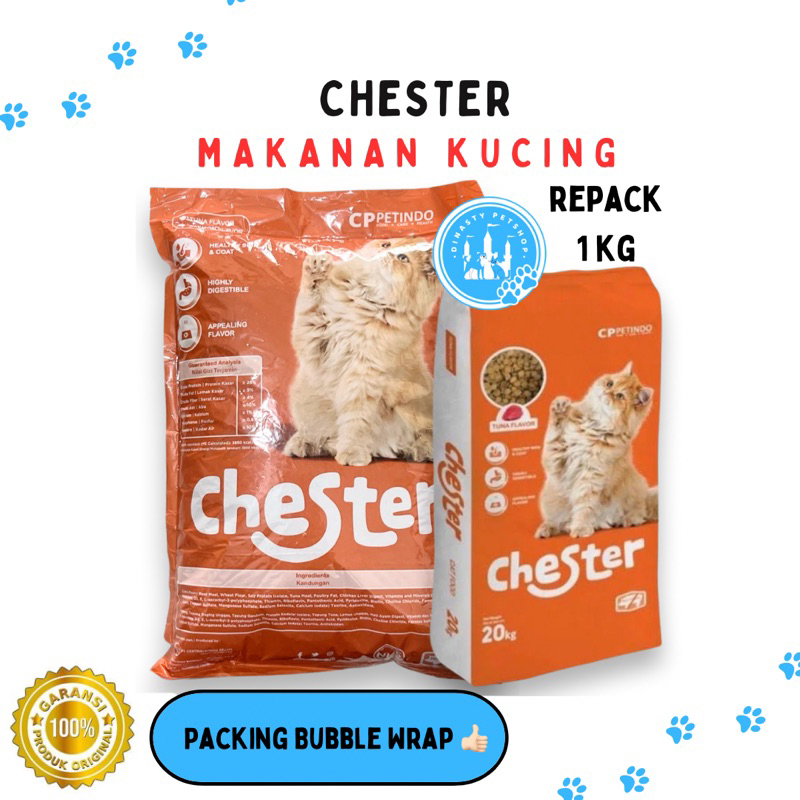 Chester Cat Food / Chester Repack / Chester 1kg / Chester / Chester Repack 1kg / Makanan Kucing