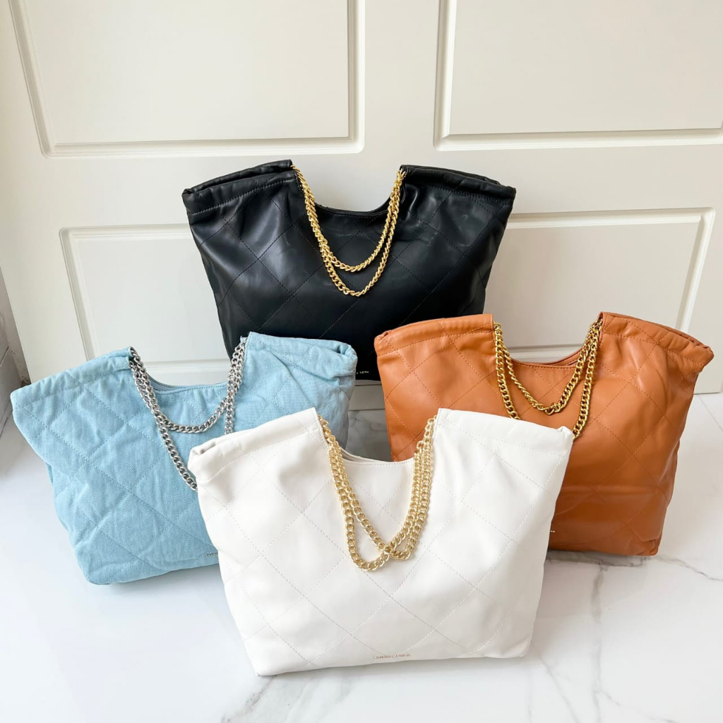 CNK Braided Handle Large Tote Bag (C1554)