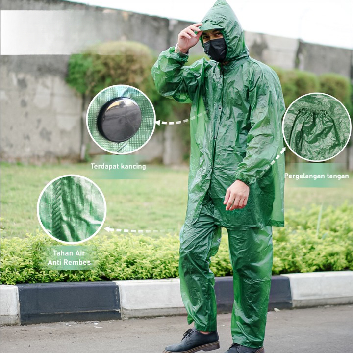 Jas Hujan Setelan Dewasa Wanita Pria Ukuran All Size