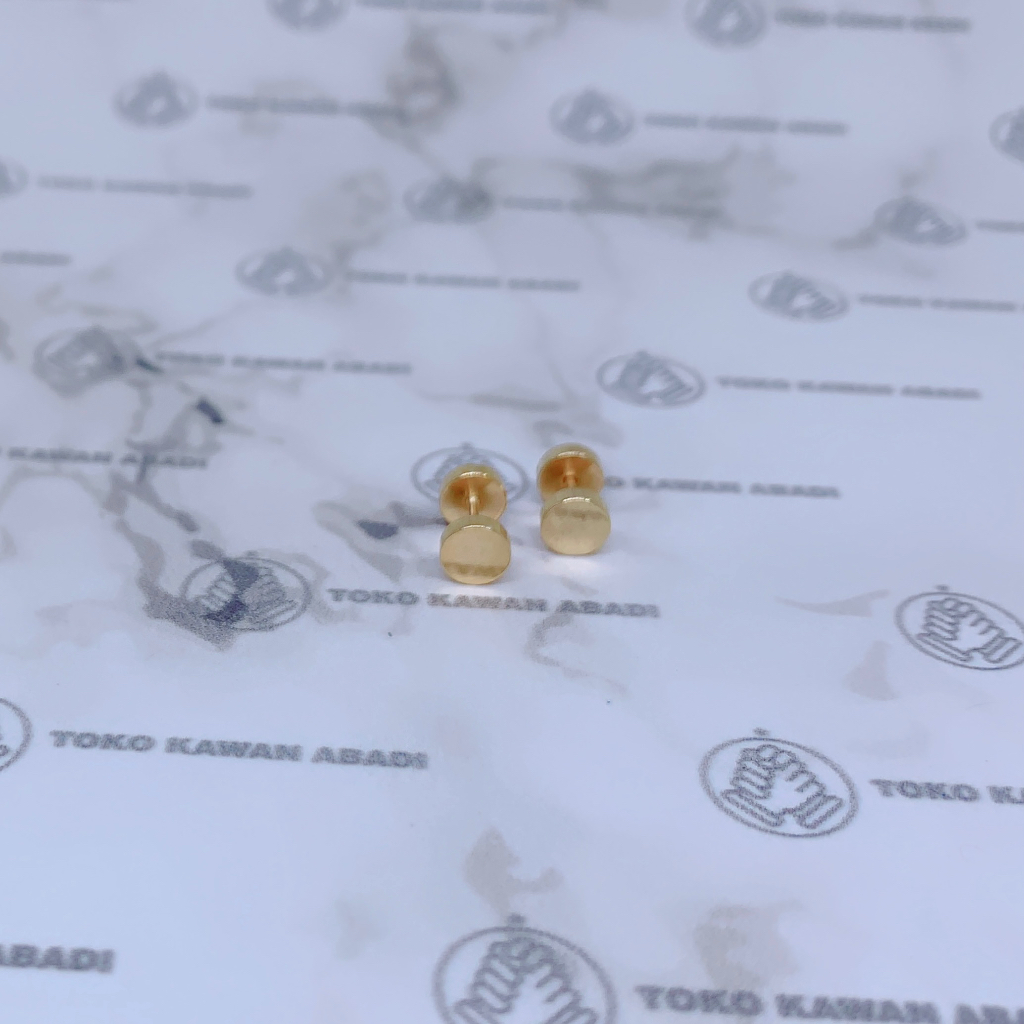 Titanium Gold Anting dewasa Perhiasan Wanita Model Tusuk Permata Bunga *54