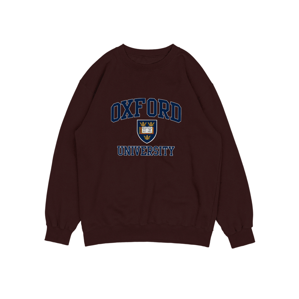 OXFORD SWEATER CREWNECK PRIA WANITA Size M-XXL
