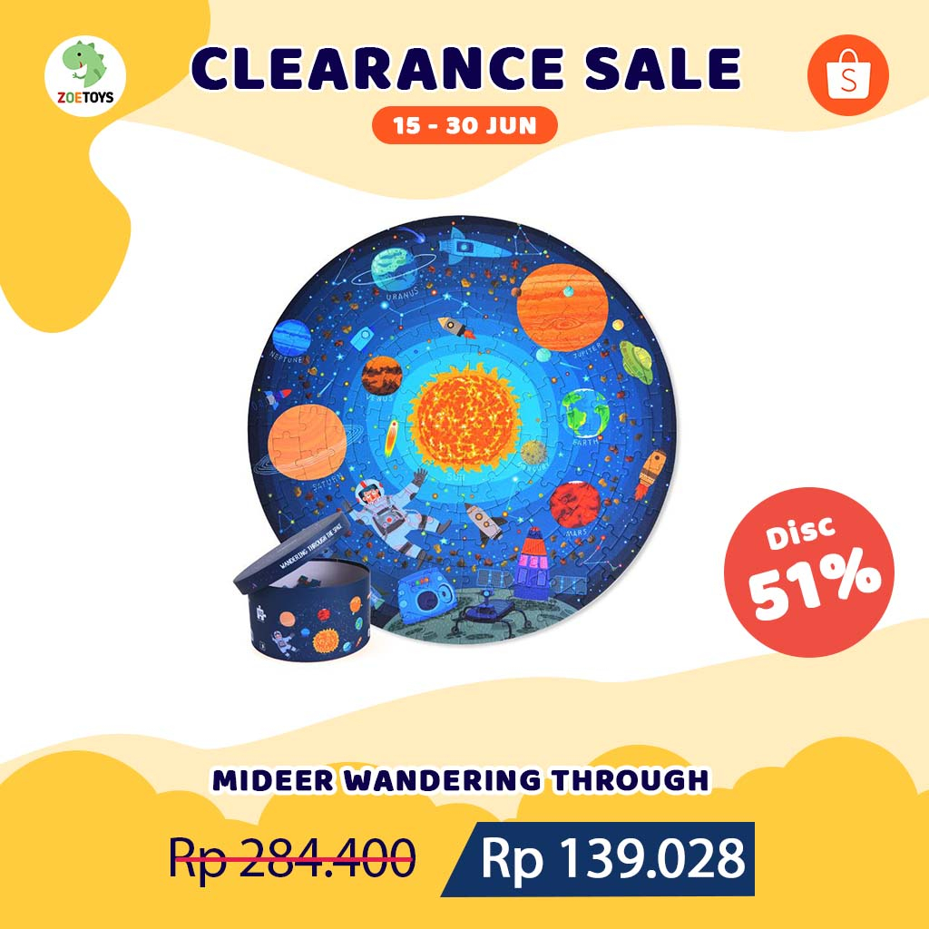 Zoetoys Mideer Wandering Through The Space Round Puzzle 150 Pcs | A Day In The Forest | Dive into the Sea | Bulat Cari Kado Natal