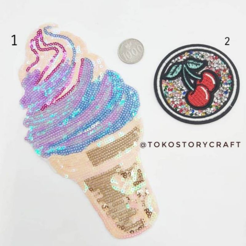 IRON PATCH BIG ICE CREAM / CHERRY / EMBLEM ICE CREAM