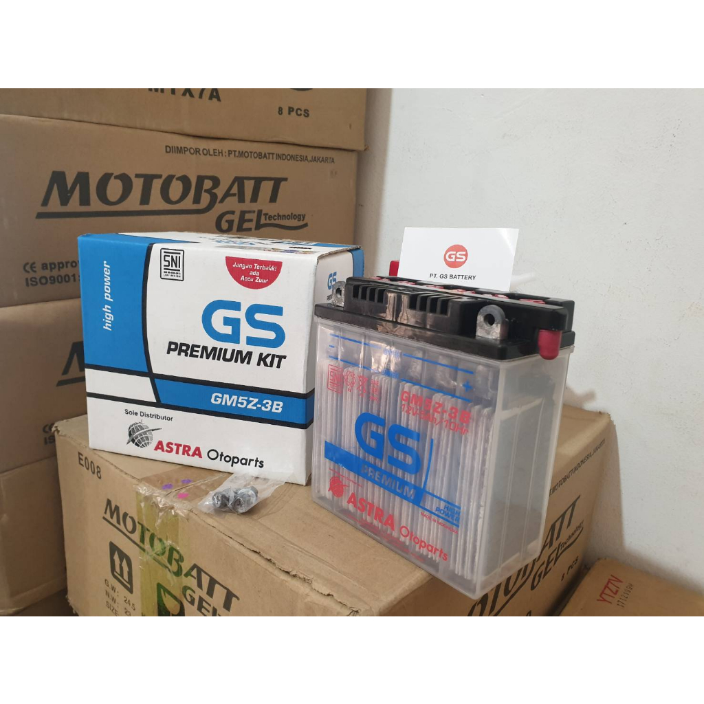 Aki Motor Megapro Primus, Crypton, Shogun 110, F1ZR GM5Z-3B/GT6A MF GS ASTRA ORI AKI BASAH