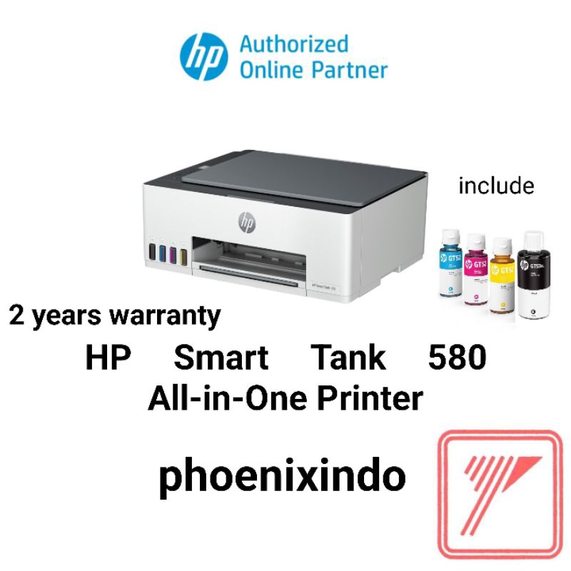 HP Smart Tank 580 All-in-One Printer HP580 Print,Scan,Copy,Wifi