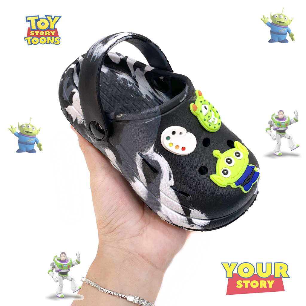 Sandal Selop Anak Sandal Baim Karakter Lucu Terbaru Kekinian Motif Loreng Uk.20-31