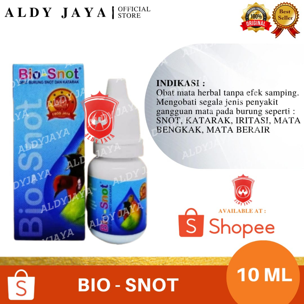 ALDY JAYA - BIO SNOT EBOD JAYA | OBAT BURUNG SAKIT MATA KATARAK BERLENDIR BENGKAK | 10ML