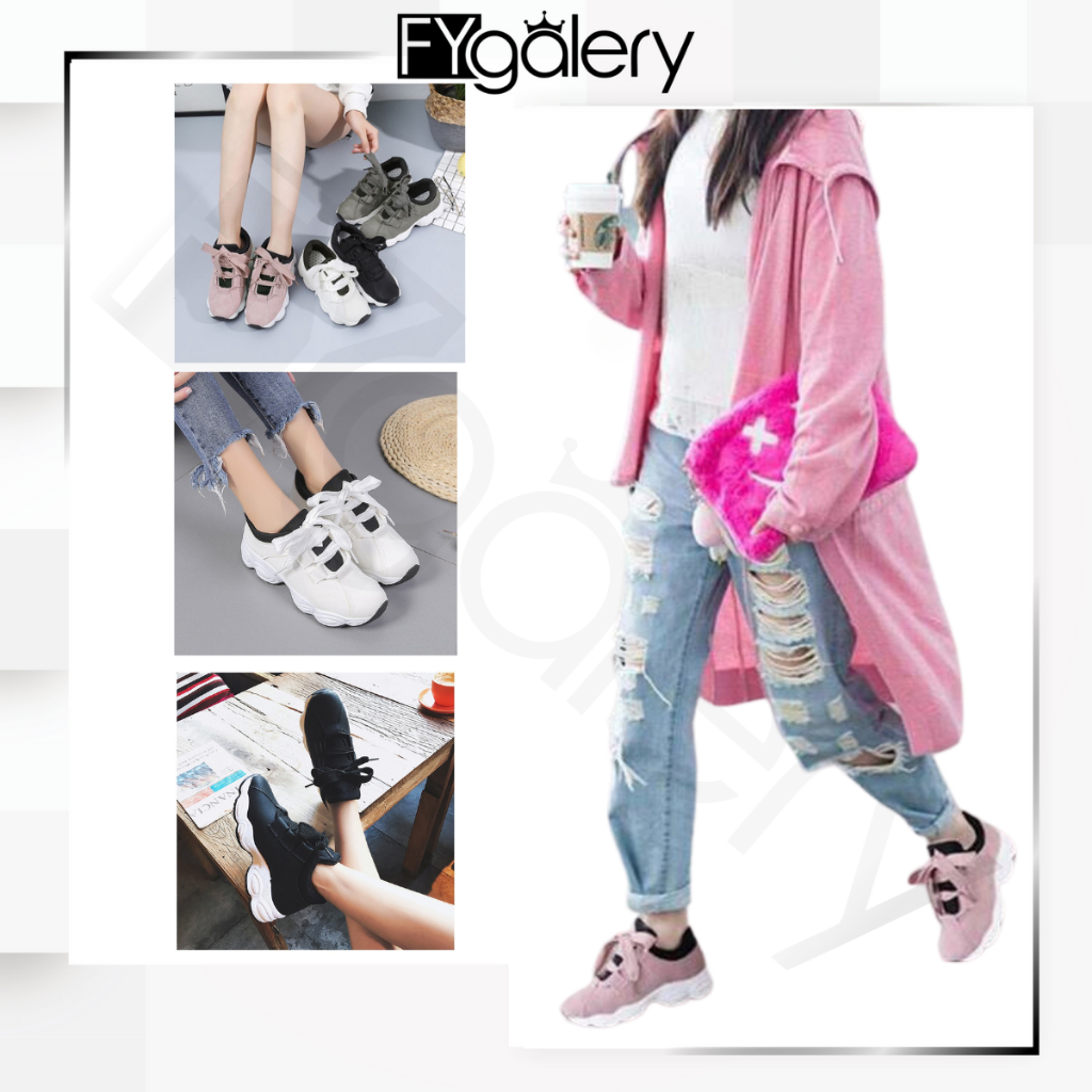 FYGALERY SHS014 SEPATU SNEAKERS STYLE WANITA KOREA SEPATU OLAHRAGA IMPORT SNEAKERS SPORT MURAH