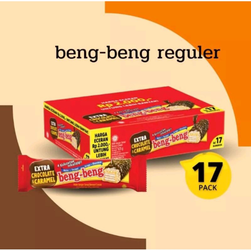 BENG BENG WAFER CARAMEL 1 BOX @17 Pcs