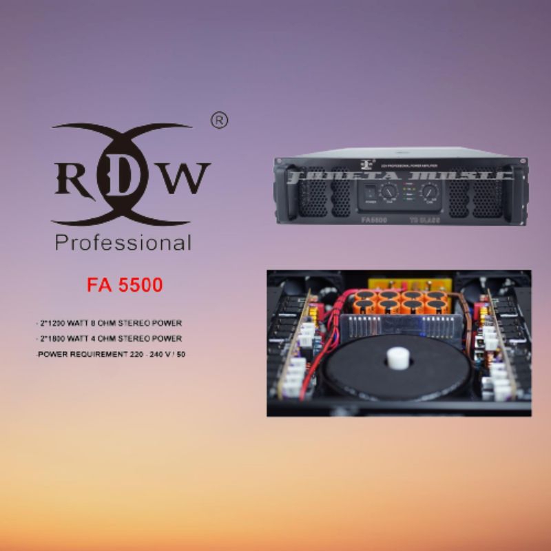 Power Amplifier RDW FA5500 / FA 5500 Class TD - 2 channel