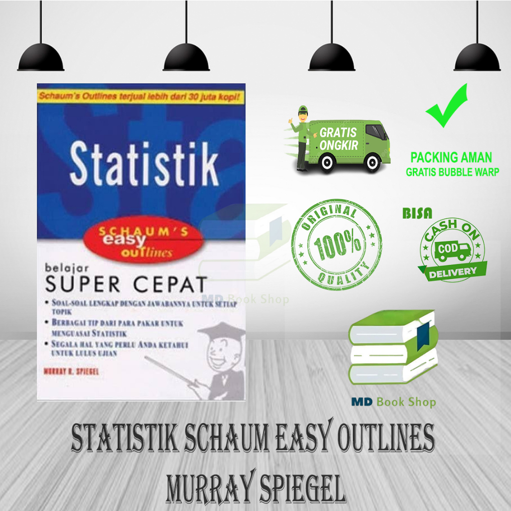 BEST SELLER STATISTIK SCHAUM EASY OUTLINES MURRAY SPIEGEL - ERLANGGA