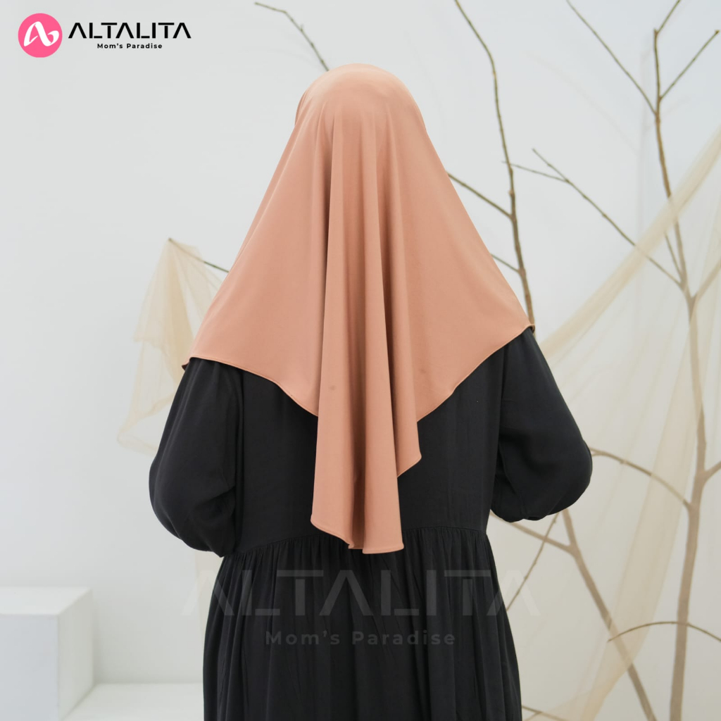 Altalita - Kerudung Bergo Hamidah Penguin Size L Jilbab Instan Qanita Jersey Premium Hijab Sporty Menutup Dada Cocok Untuk Sekolah Olahraga Volly Futsal Senam dan Sehari-Hari