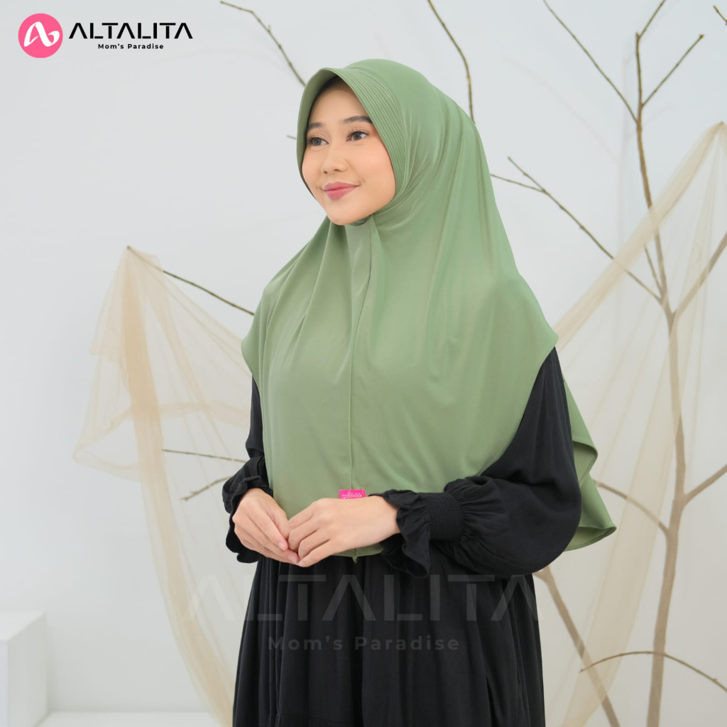 Altalita - Hijab Instan Qanita Penguin Size L Kerudung Bergo Hamidah Sport Olahraga Volly Futsal Senam Jilbab Sekolah Instan Menutup Dada Bahan Jersey Premium pet Tebal Terbaru