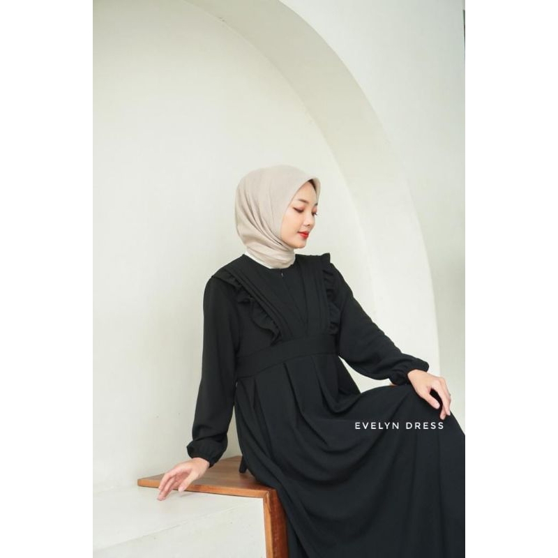 Evelyn Dress_Model modis kekinian_ Model trendi ( COD)