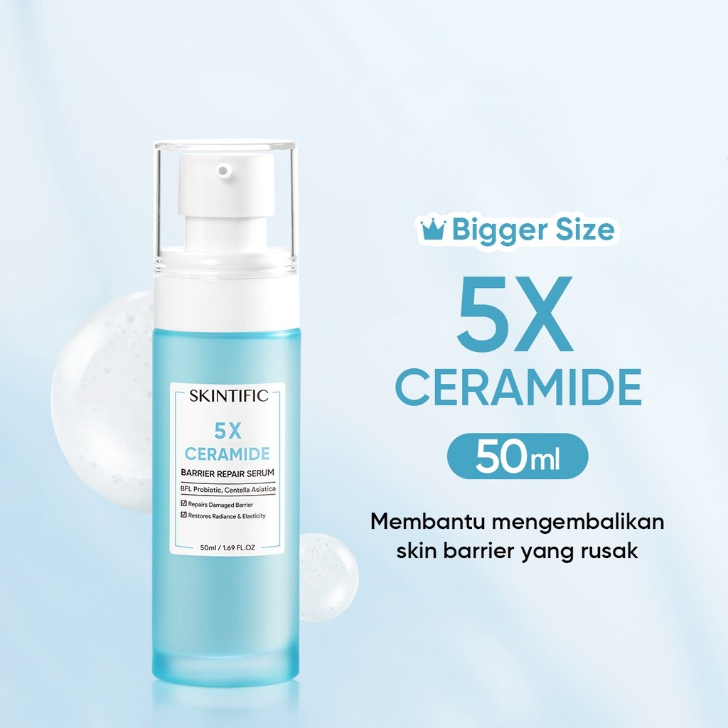 【BIG SIZE】SKINTIFIC 2PCS Paket Skincare Big Size Moisturizer + Brightening Serum Anti Dark Spot / Anti Acne / Anti Aging