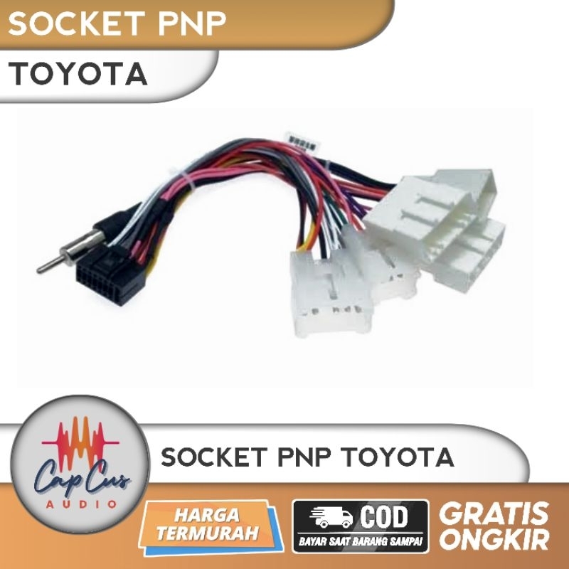 KABEL SOCKET PNP HEAD UNIT ANDROID TOYOTA  / SOKET PNP HEAD UNIT ANDROID TOYOTA / SOCKET KABEL PNP