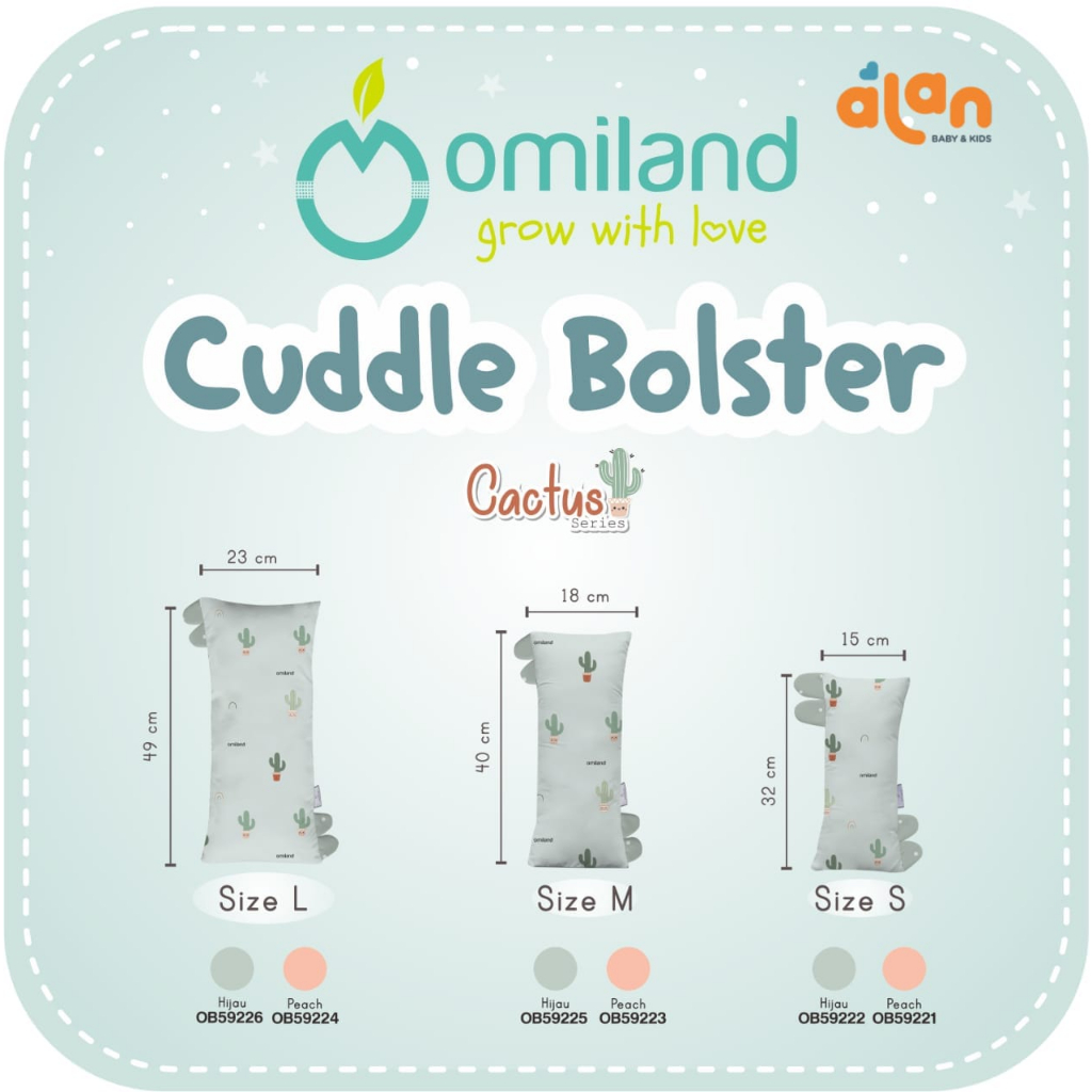 Omiland OB59221/22/23/24/25/26 Cuddle Bolster Cactus Series