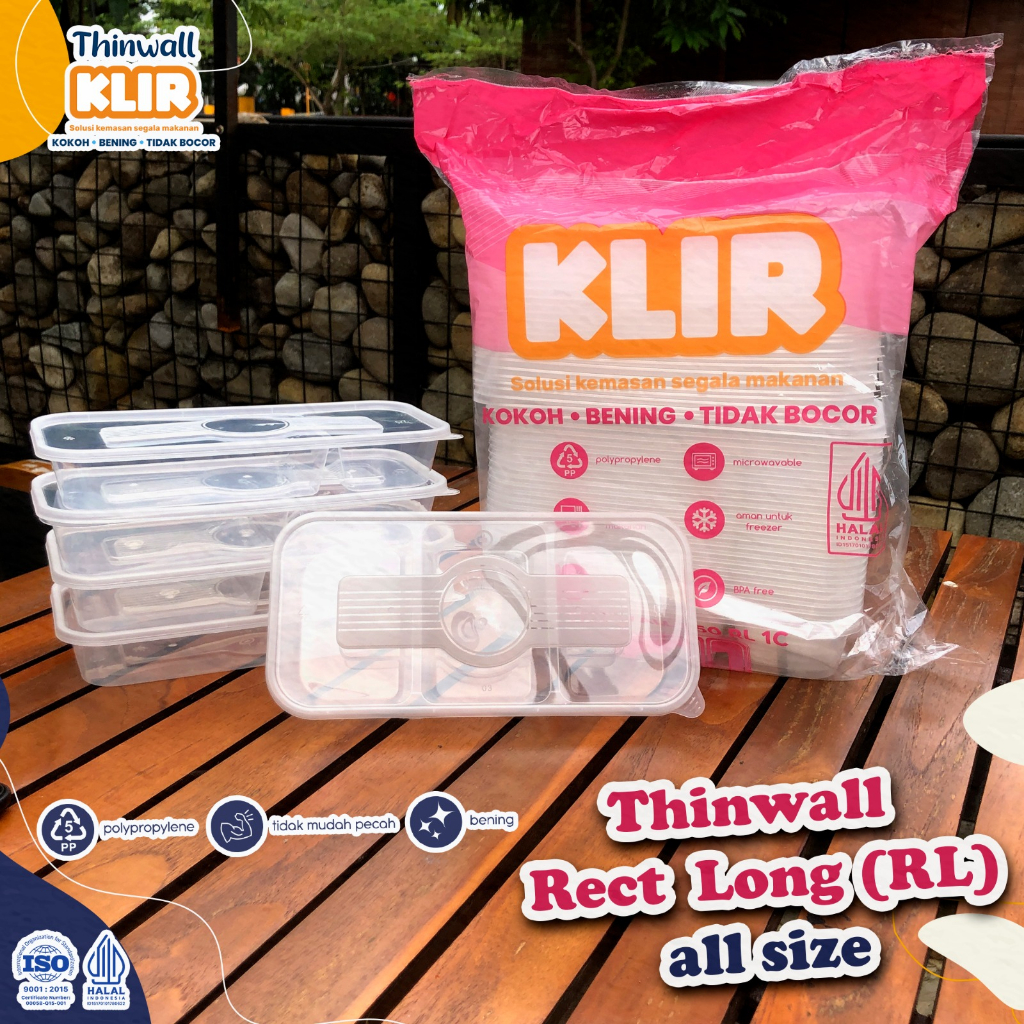 thinwall klir / kotak makan 750 RL 1B , RL 1C isi 25set