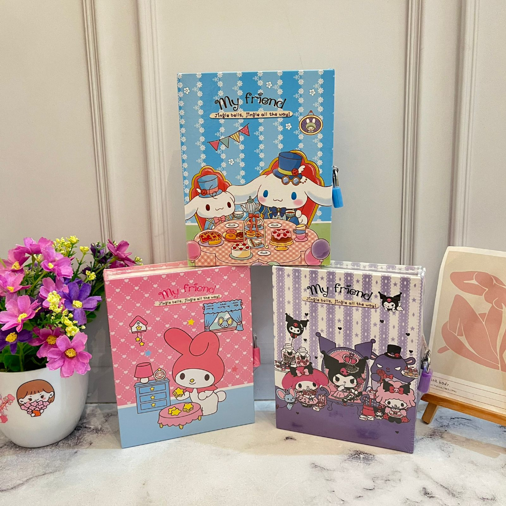 

BUKU DIARY DENGAN GEMBOK KUNCI SANIRO UNIK LUCU COD GROSIR