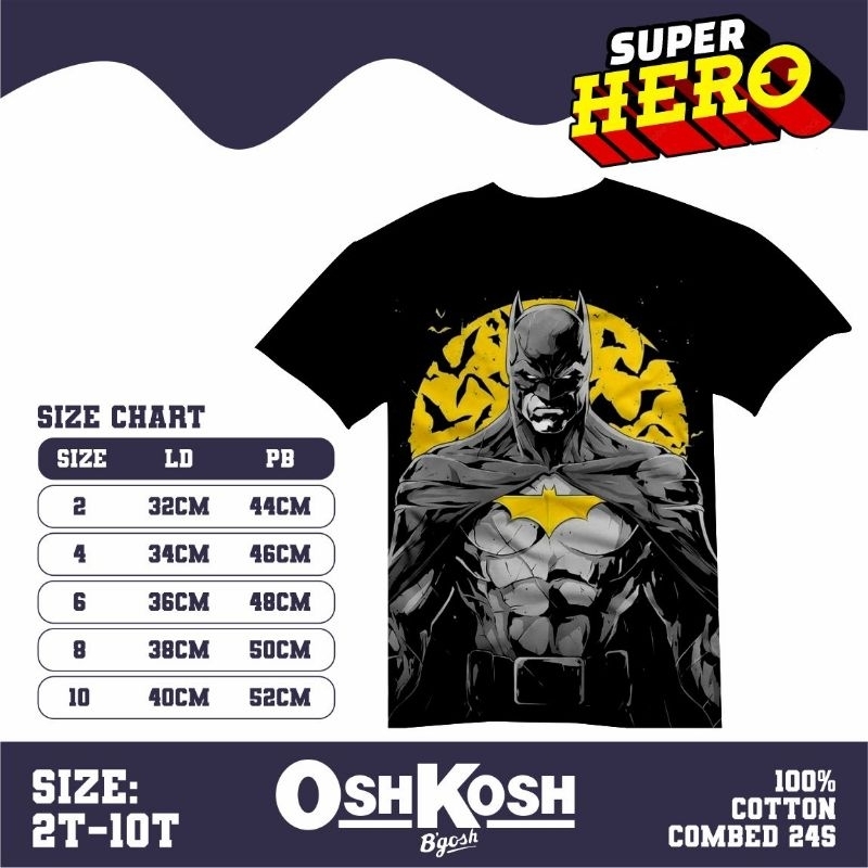 Kaos Pendek Osks - Edisi Superhero 2-10T