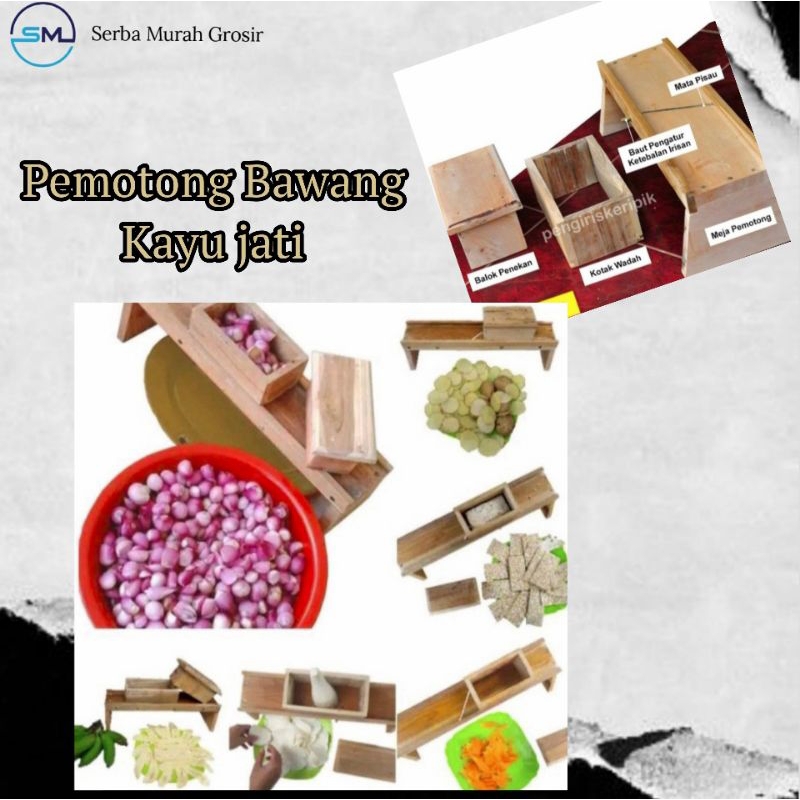 Parutan Bawang/Pengiris Bawang/parutan serbaguna Kayu jati