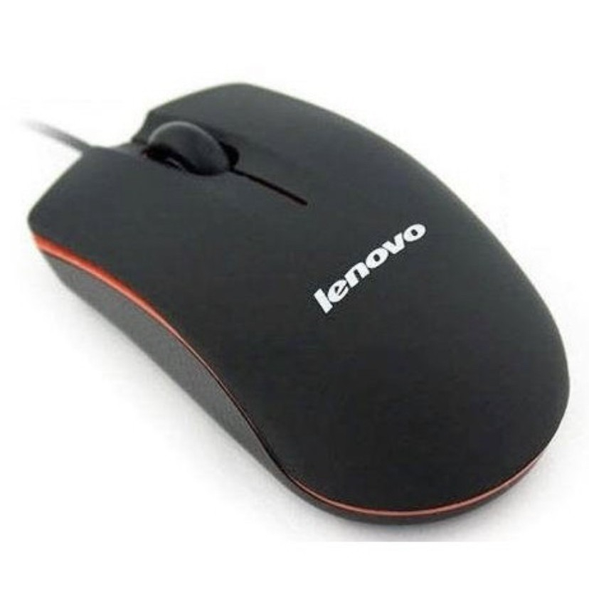 Lenovo M20 mouse gaming laptop pc kabel murah wired usb original 3D optical/USB mini mouse M20 Warna-Hitam/