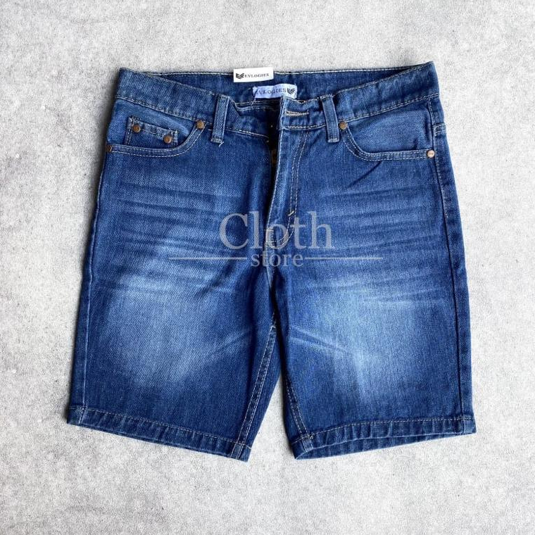 Celana jeans pendek polos pria