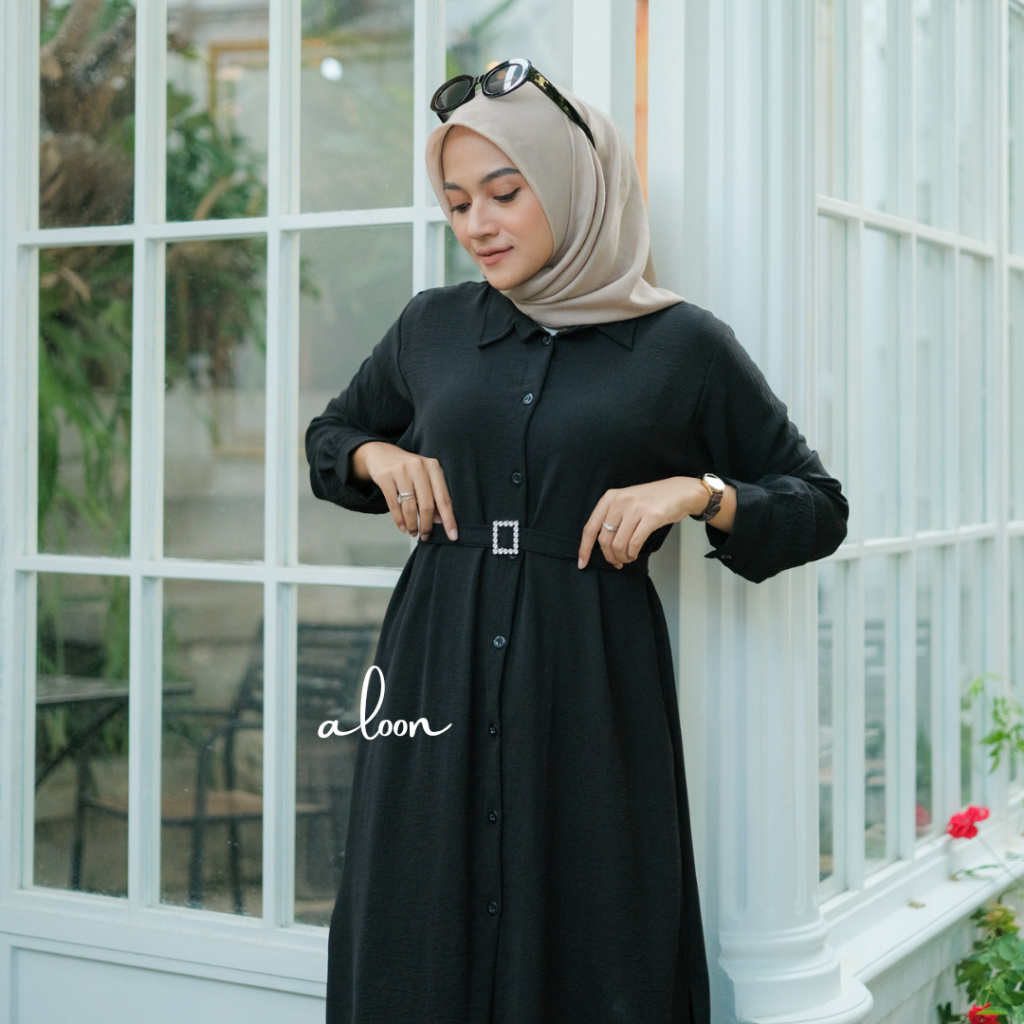 Elma One Set Rok Bahan Crinkle Airflow Busui Friendly – Setelan Rok Wanita