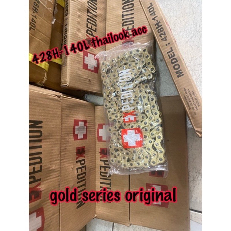 Rantai Gold Original EXPEDITION Rante Cross KLX 428H 140L CRF KLX BF/DT WR 155 Trail GOLD