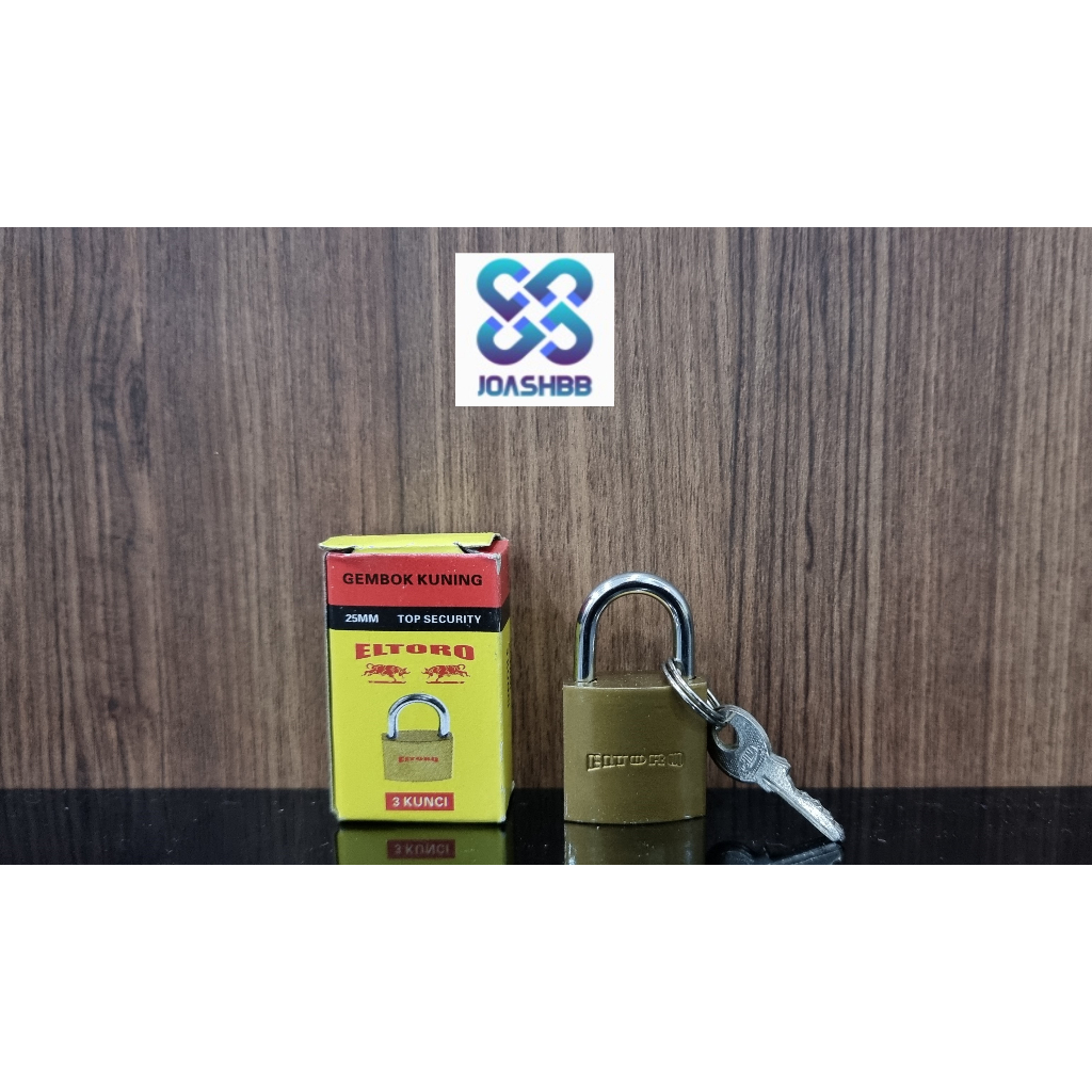 Gembok Besi Kuning ELTORO 20mm 25mm 32mm 38mm 50mm / Padlock Kuning ELTORO