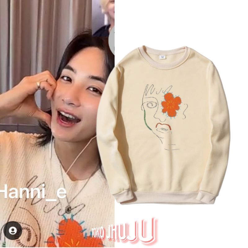 Sweater Jeonghan Svt Flower Man Crew