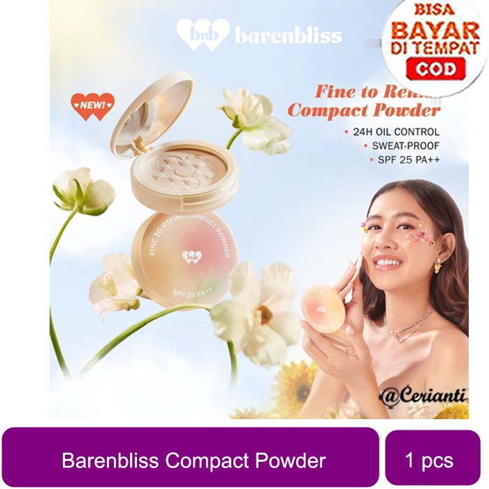 BNB barenbliss Korean Bloomatte Fine to Refine Compact Powder「24H oil control」Bedak Padat | Cerianti